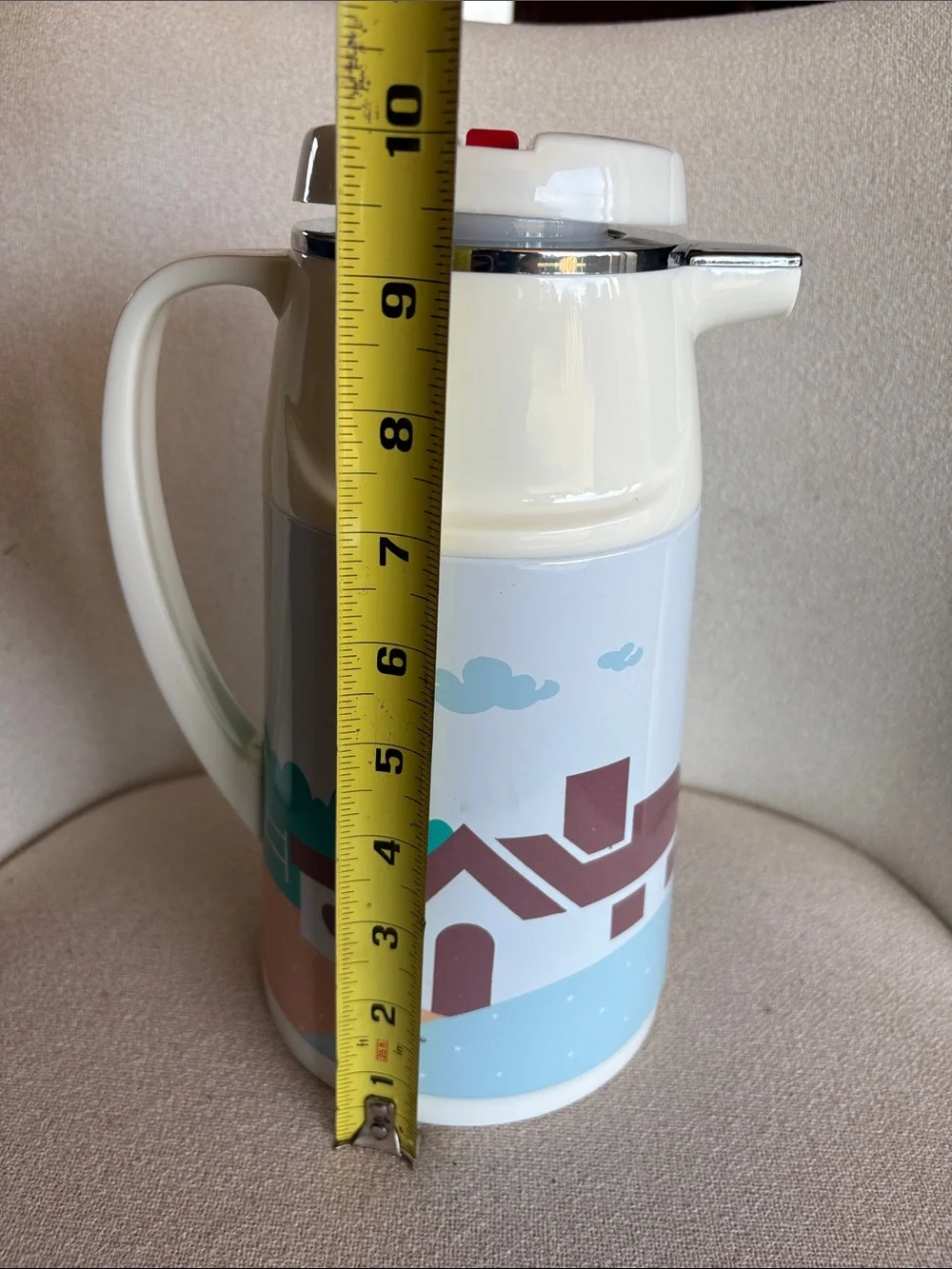 VTG Blue Ribbon Kitchen Country Cottage Goose Thermos Carafe